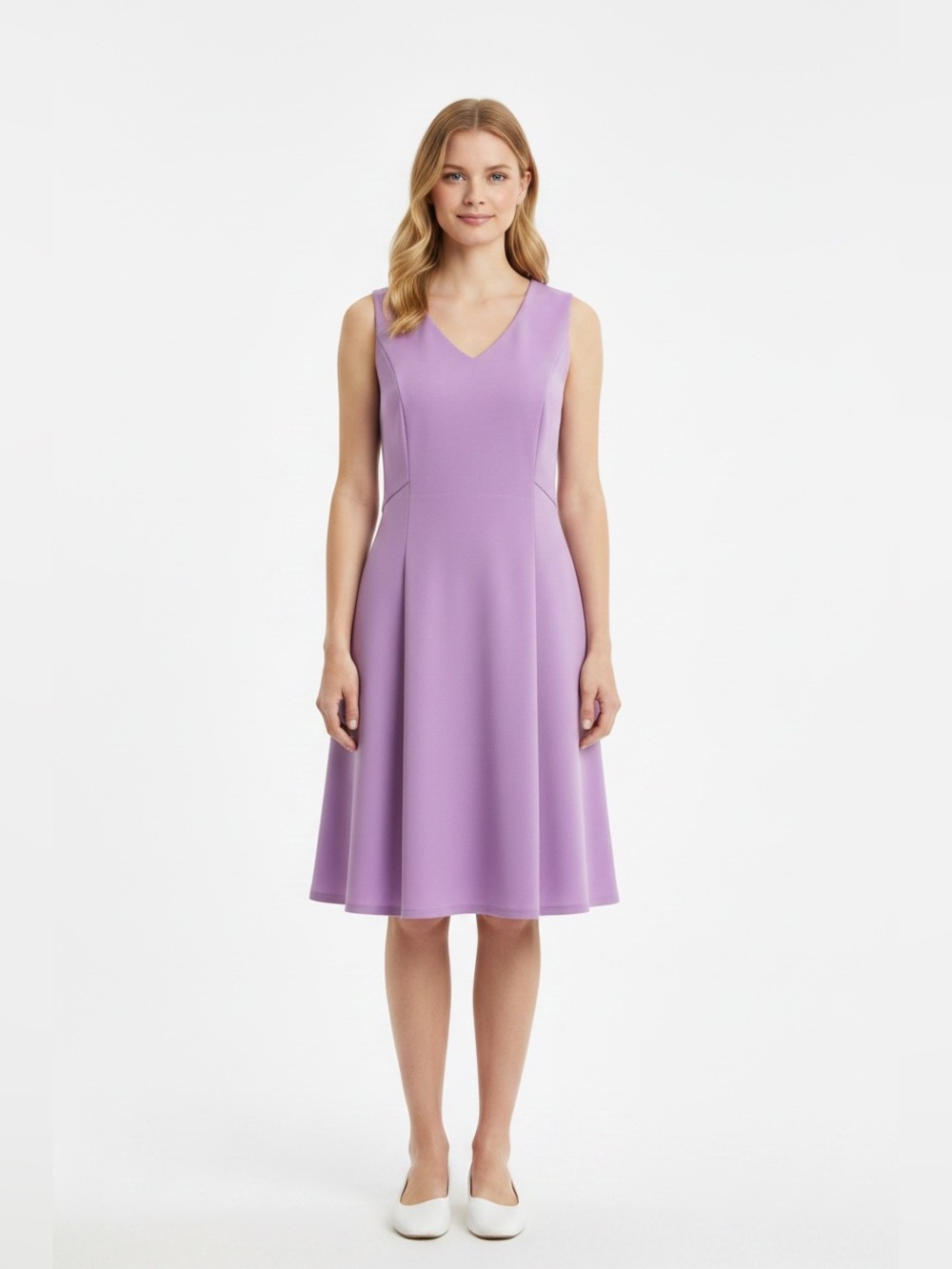 White House Black Market Lavender Dress Small